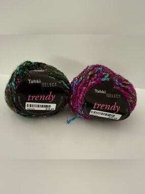 ⁠Tahki Select Trendy Blend Yarn Lot of 2 Skeins Made in Italy 1.75oz Each⁠